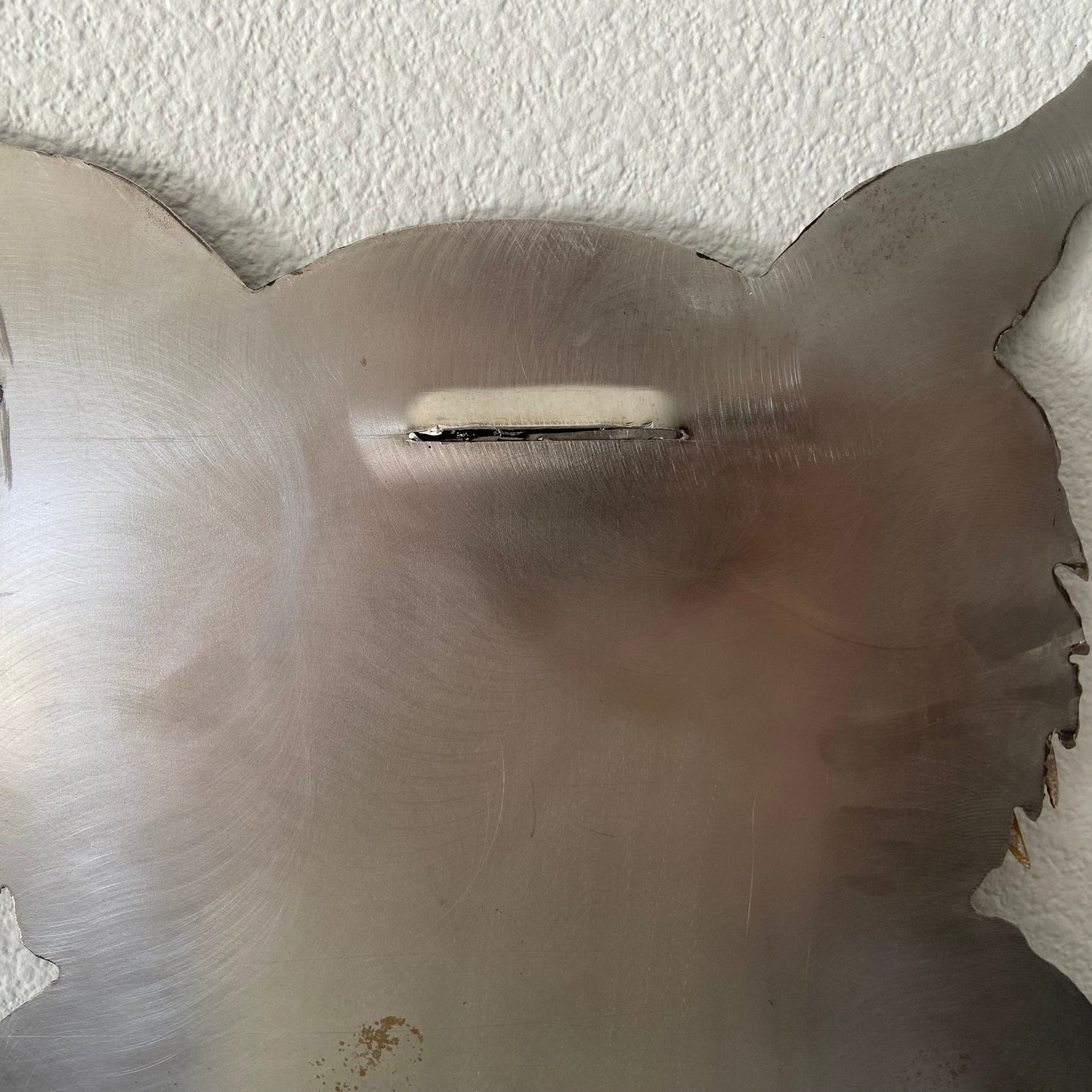 Lunar Owl Guardian - Handcrafted Metal Wall Art With Silver Leaf