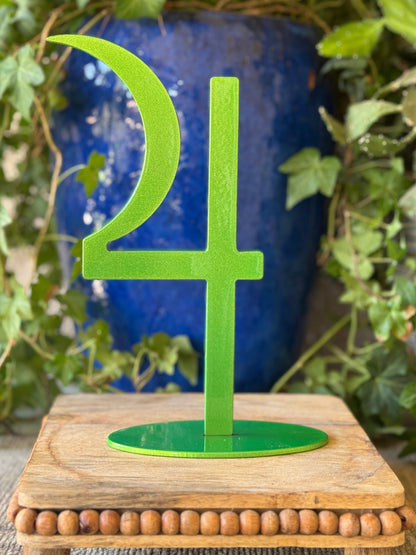 Jupiter, green on stand