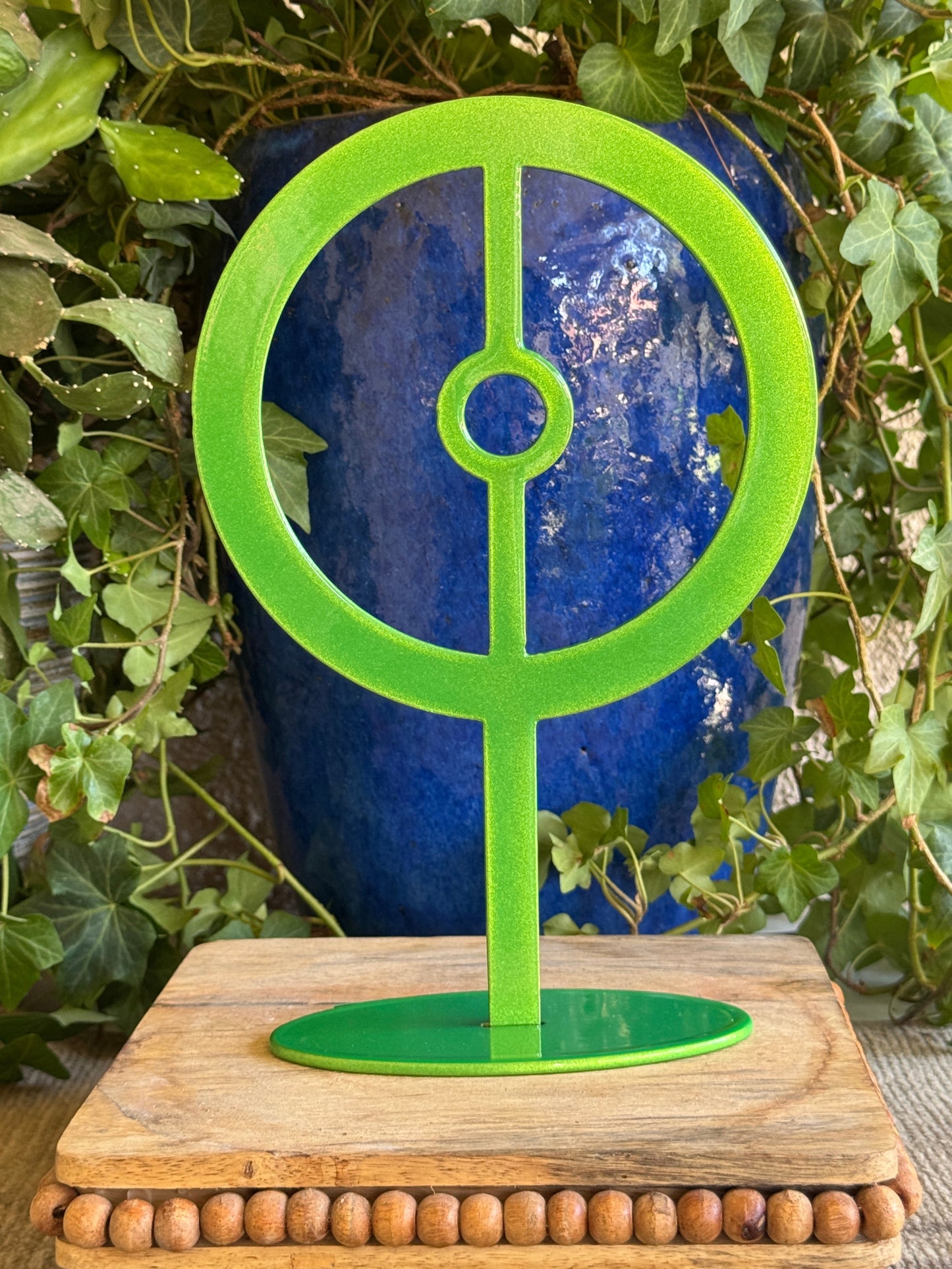 Handmade Metal Sun Symbol Statue – Celestial Sculpture of Vitality & Illumination