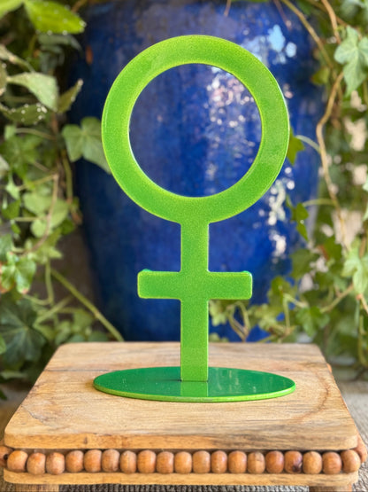 Venus, green on stand