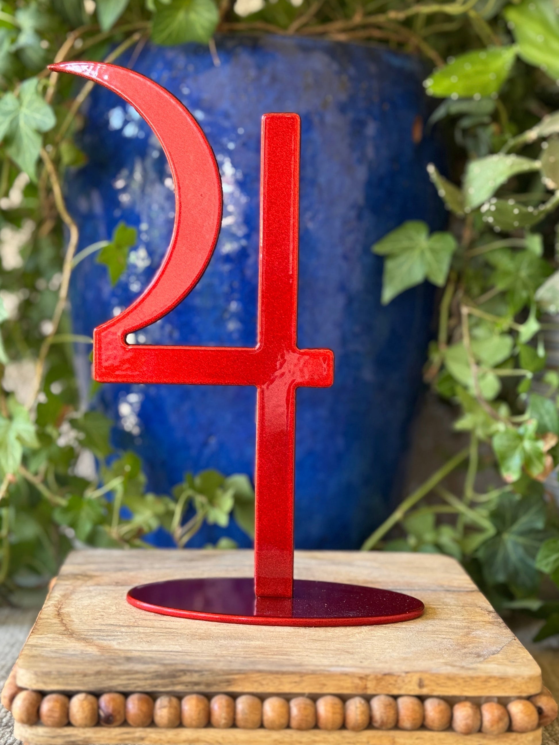 Jupiter, red on stand