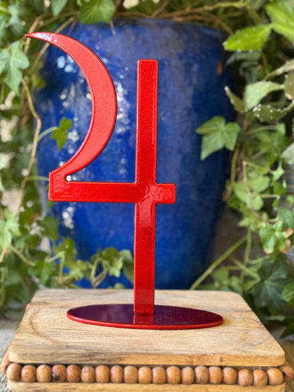 Jupiter, red on stand