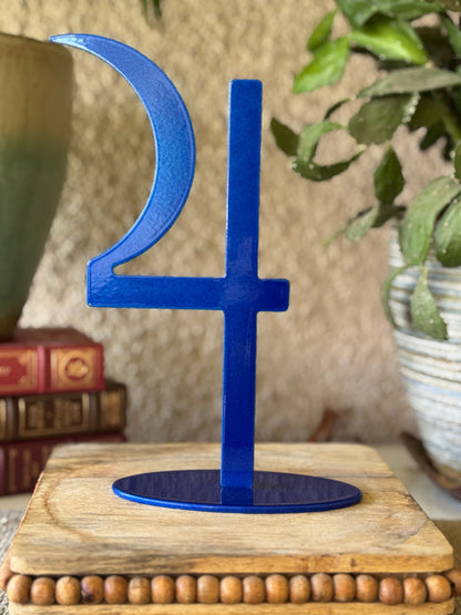 Jupiter, blue on stand