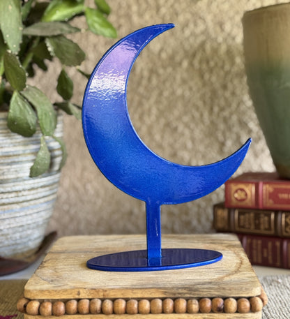 Handmade Metal Moon Symbol Statue – Celestial Sculpture of Intuition & Reflection