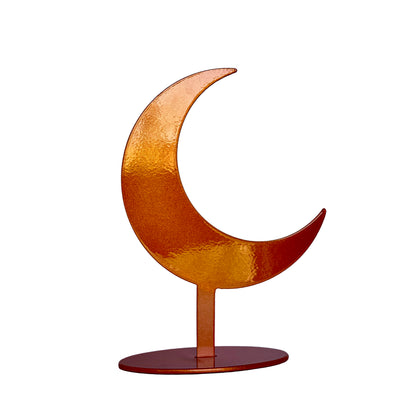 Handmade Metal Moon Symbol Statue – Celestial Sculpture of Intuition & Reflection