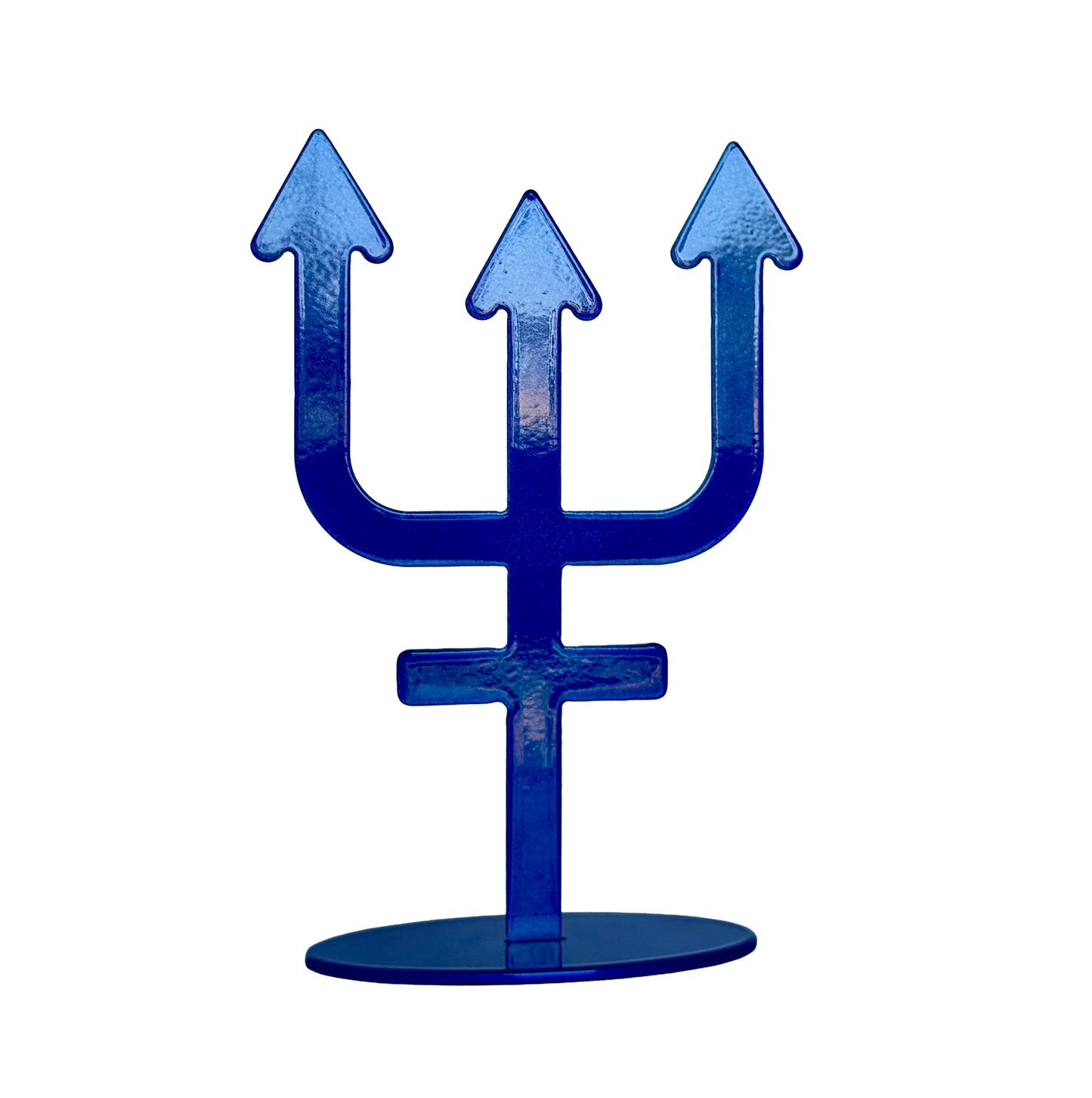 Handmade Metal Neptune Symbol Statue – Celestial Sculpture of Dreams & Intuition