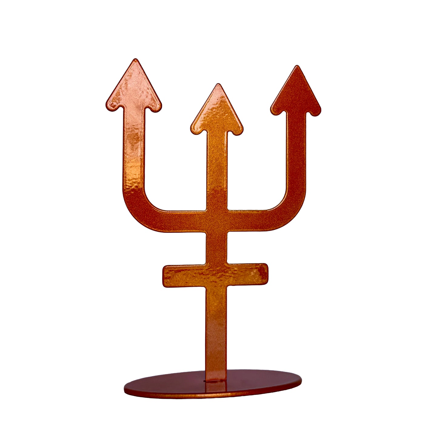 Handmade Metal Neptune Symbol Statue – Celestial Sculpture of Dreams & Intuition