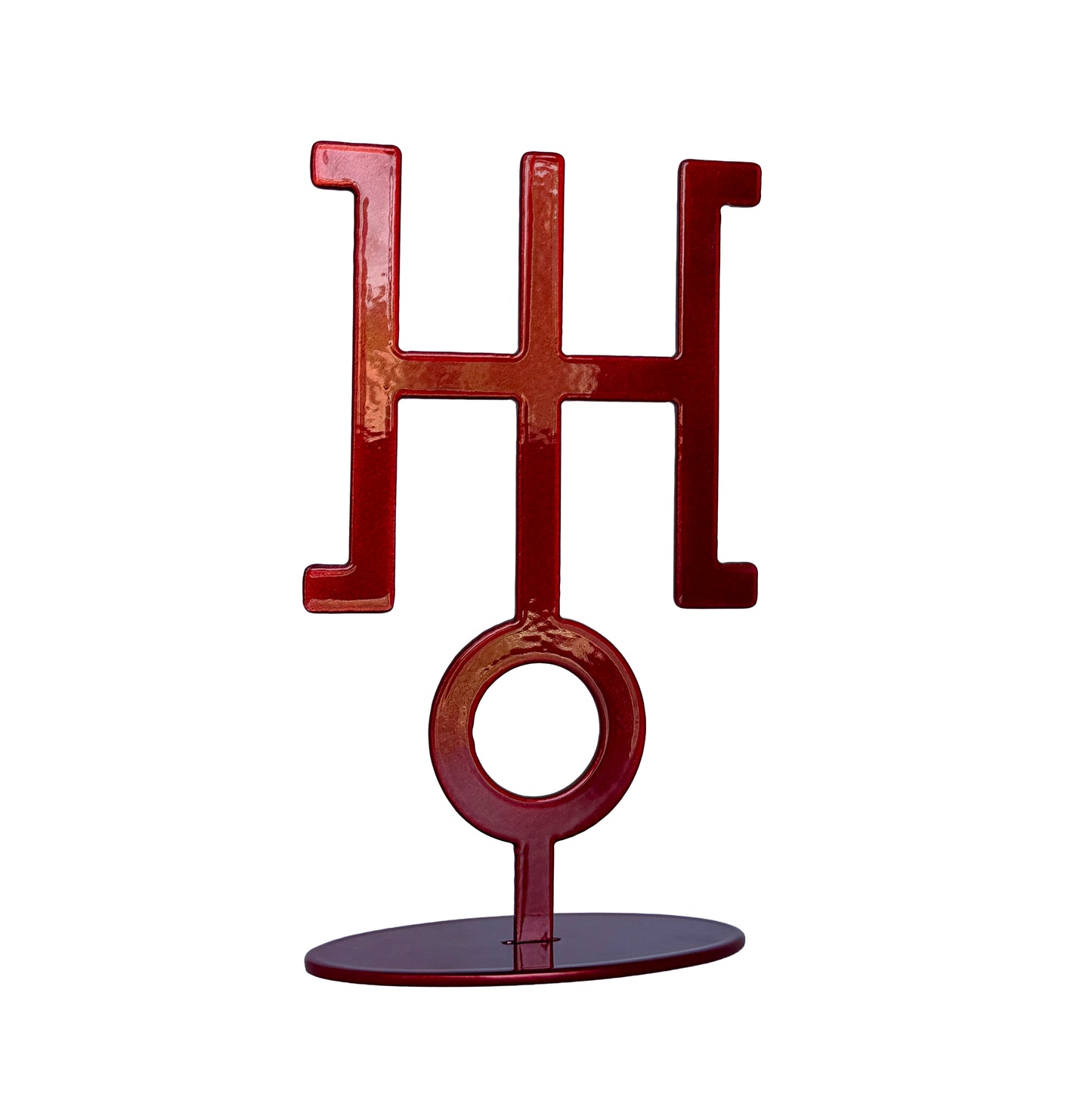 Handmade Metal Uranus Symbol Statue – Celestial Sculpture of Change & Innovation