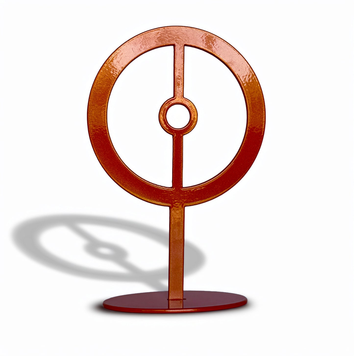 Handmade Metal Sun Symbol Statue – Celestial Sculpture of Vitality & Illumination