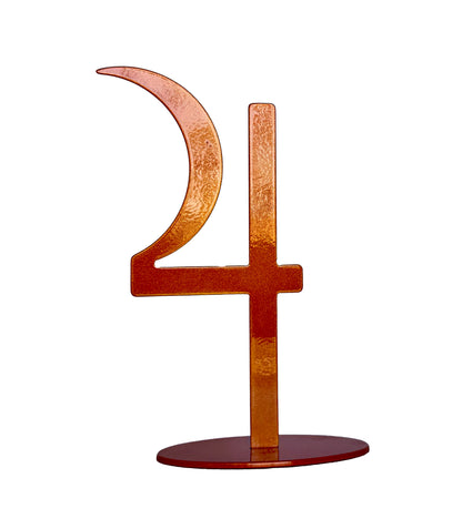 Jupiter, orange on white