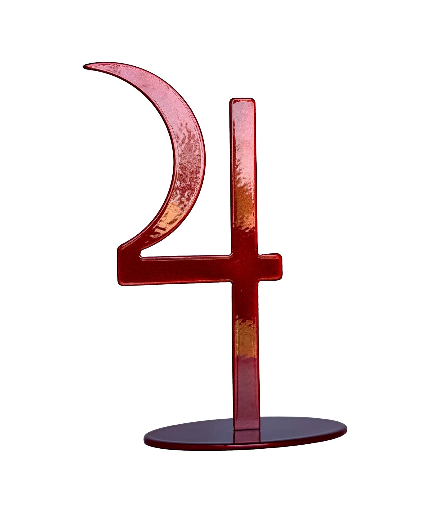 Jupiter, red on white