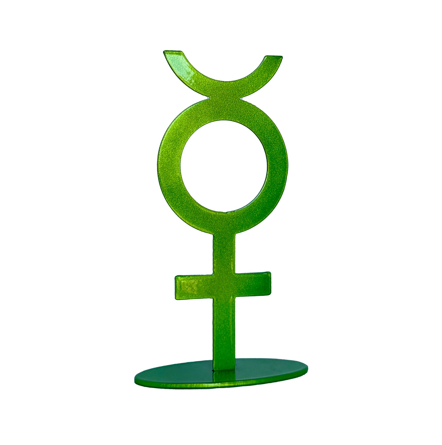 Handmade Metal Mercury Symbol Statue – Celestial Sculpture of Communication & Insight