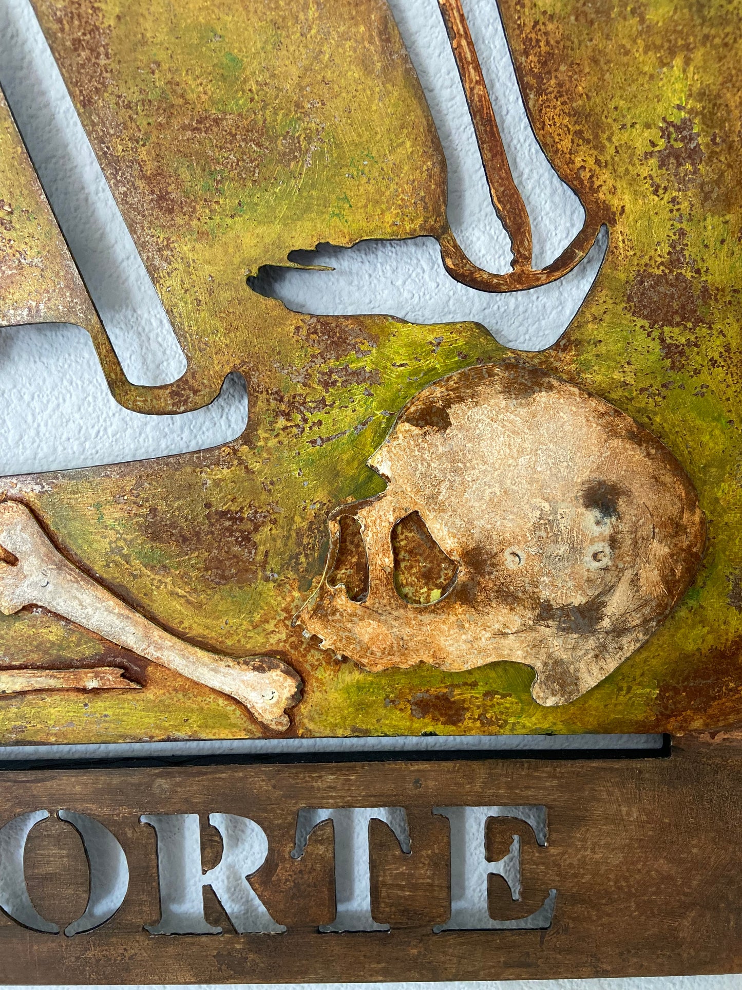 Handmade Metal Tarot Wall Art – “The Death” Card Symbol of Transformation