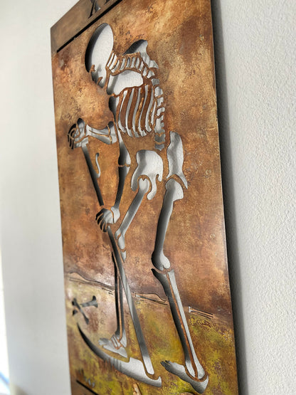Handmade Metal Tarot Wall Art – “The Death” Card Symbol of Transformation