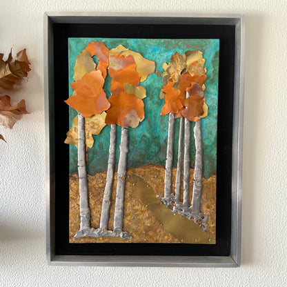 Autumn Reverie – Handcrafted Metal Landscape Wall Art