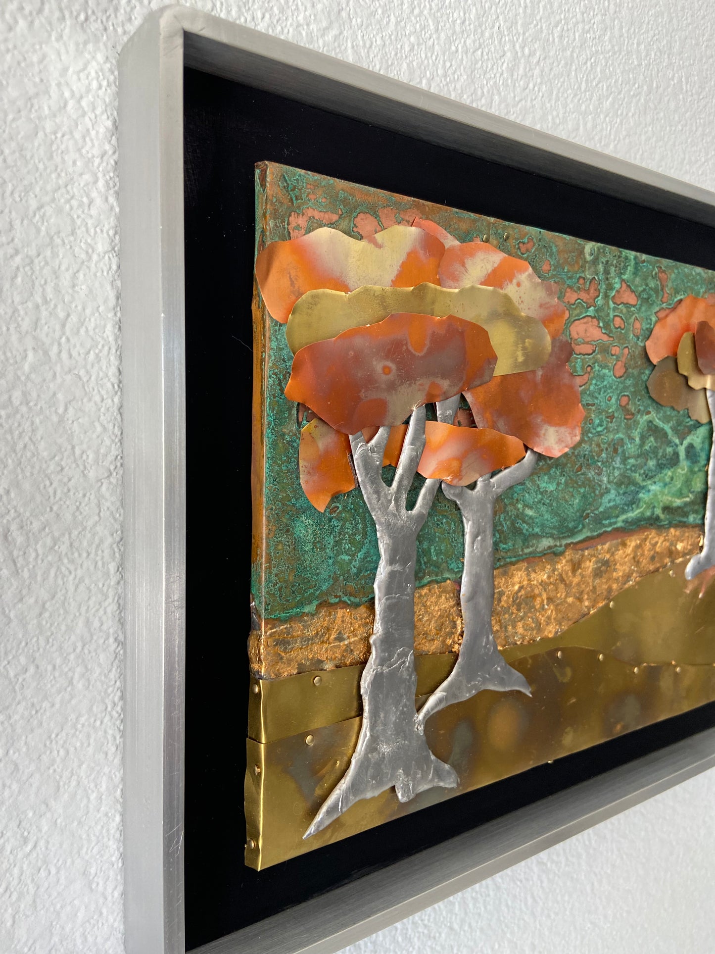 Eternal Autumn – Handcrafted Mixed Metal Landscape Wall Art