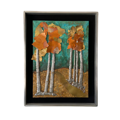 Autumn Reverie – Handcrafted Metal Landscape Wall Art