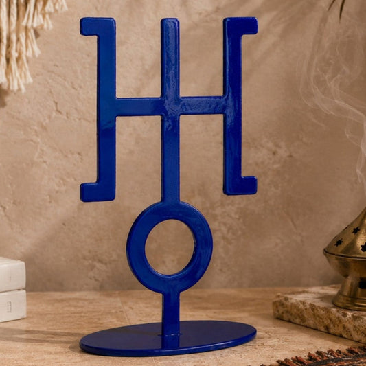 blue uranus statue