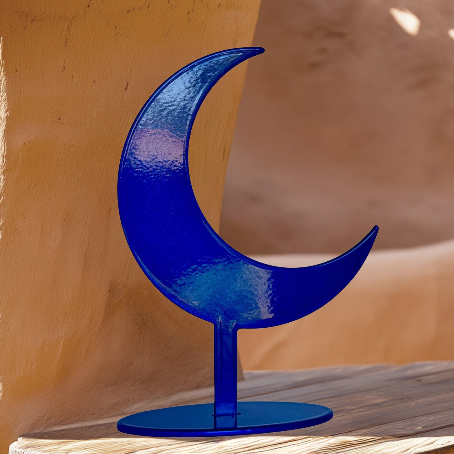 Handmade Metal Moon Symbol Statue – Celestial Sculpture of Intuition & Reflection