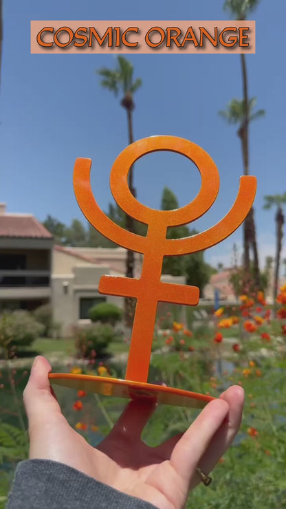 Handmade Metal Jupiter Symbol Statue – Celestial Sculpture of Growth & Expansion