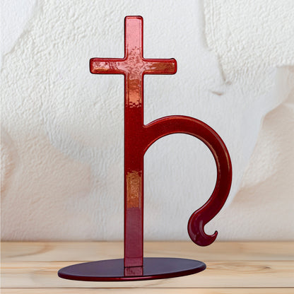 Handmade Metal Saturn Symbol Statue – Celestial Sculpture of Structure & Wisdom