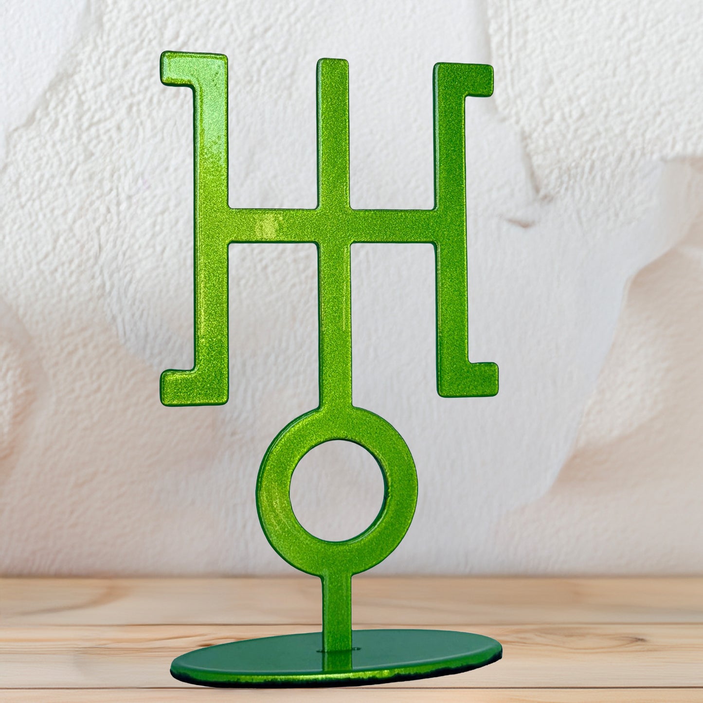 Handmade Metal Uranus Symbol Statue – Celestial Sculpture of Change & Innovation