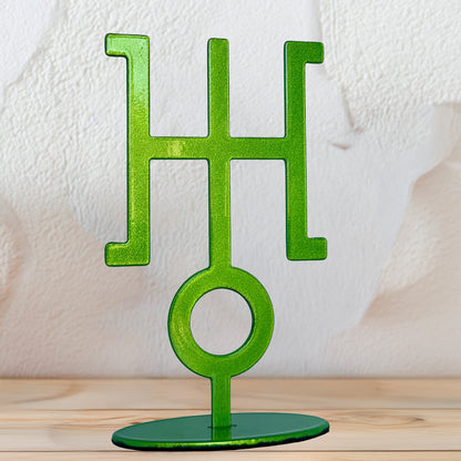 Handmade Metal Uranus Symbol Statue – Celestial Sculpture of Change & Innovation