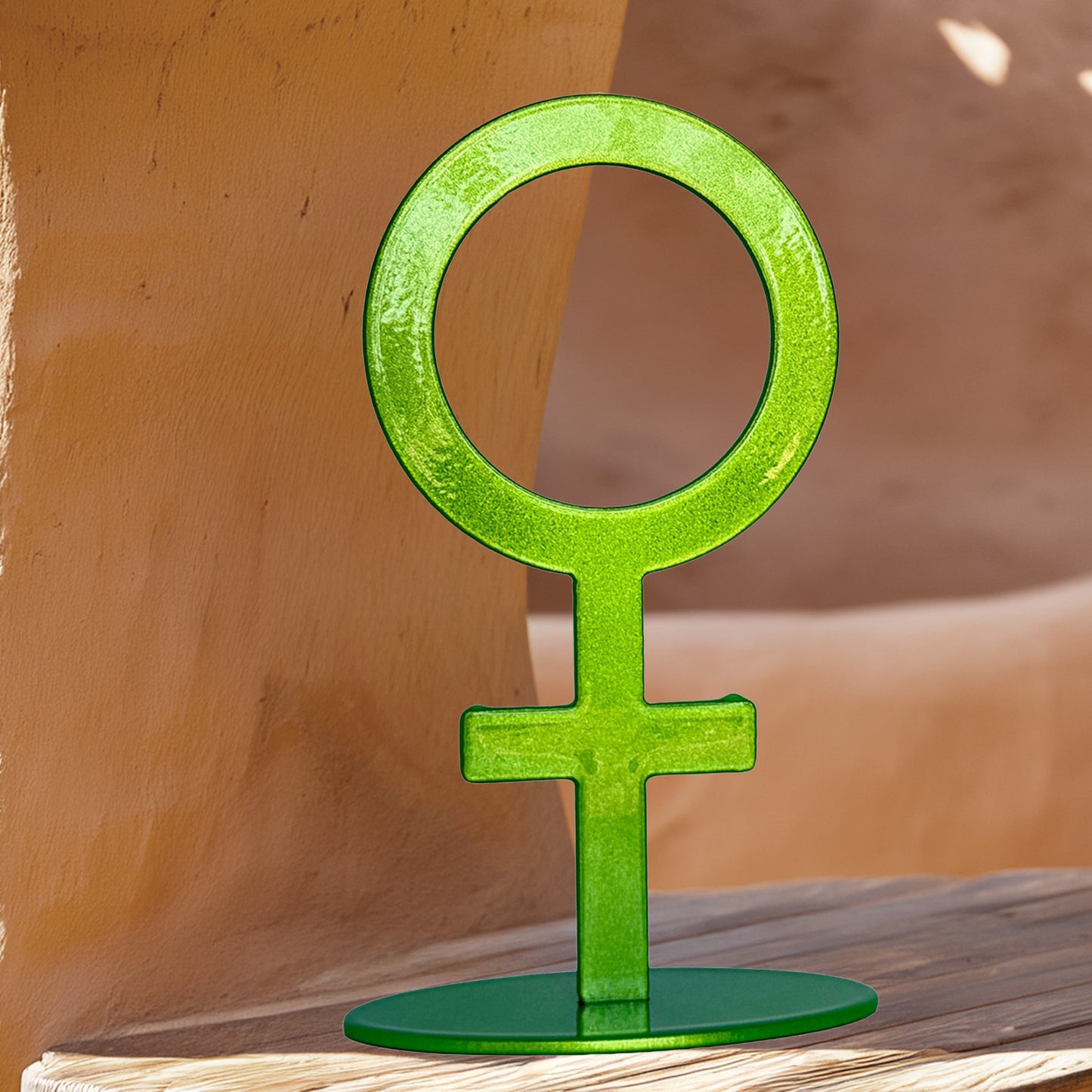 Handmade Metal Venus Symbol Statue – Celestial Sculpture of Love & Beauty